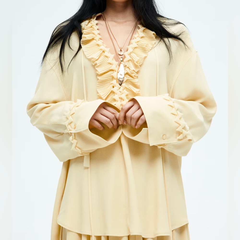 Hm  s/s 2025 ruffled tunic studio